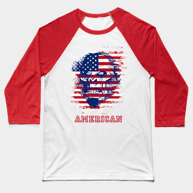 American Expression Baseball T-Shirt by rickyrickbob